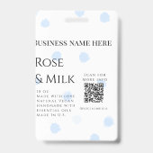 Rozenmelk handgemaakte zeep bedrijf QR-code toevoe Badge (Achterkant)