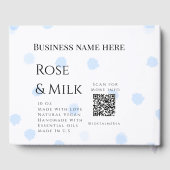 Rozenmelk handgemaakte zeep bedrijf QR-code toevoe Gastenboek (Achterkant)