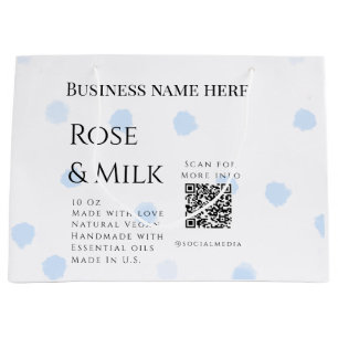 Rozenmelk handgemaakte zeep bedrijf QR-code toevoe Groot Cadeauzakje