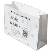 Rozenmelk handgemaakte zeep bedrijf QR-code toevoe Groot Cadeauzakje (Achterkant Gekanteld)