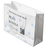 Rozenmelk handgemaakte zeep bedrijf QR-code toevoe Groot Cadeauzakje (Voorkant Gekanteld)