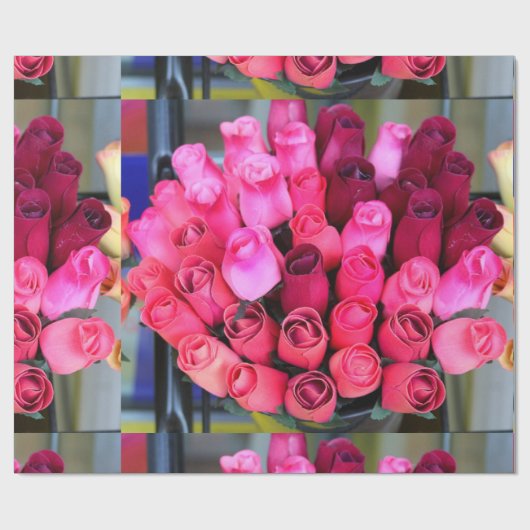 rozenpakpapier cadeaupapier (Vlak)