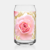 rozenpatroon blikvorm glas (Achterkant)