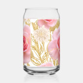 rozenpatroon blikvorm glas (Links)