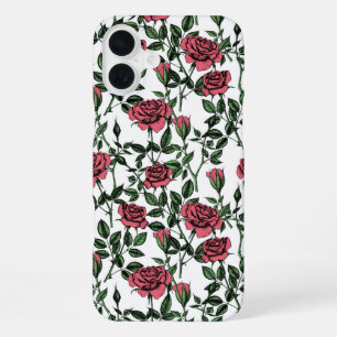 Rozenpatroon iPhone 16 Plus Hoesje
