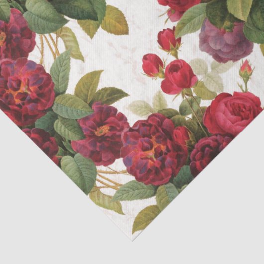  rozenpatroon rode rozen tissuepapier (Detail)