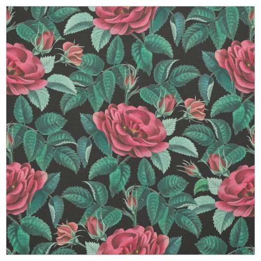  rozenpatroon stof (Swatch)