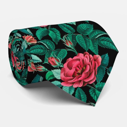 rozenpatroon stropdas (Opgerold)