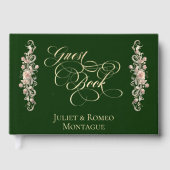 Rozenrand & Hart Monogram - Smaragd Gastboek Gastenboek (Voorkant)