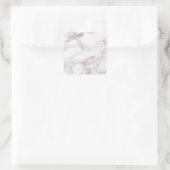 Rozenroze Marmer Elegant Modern Leeg Sjabloon Vierkante Sticker (Tas)