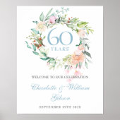 Rozensling 60ste verjaardag Welkomstbord Poster (Voorkant)