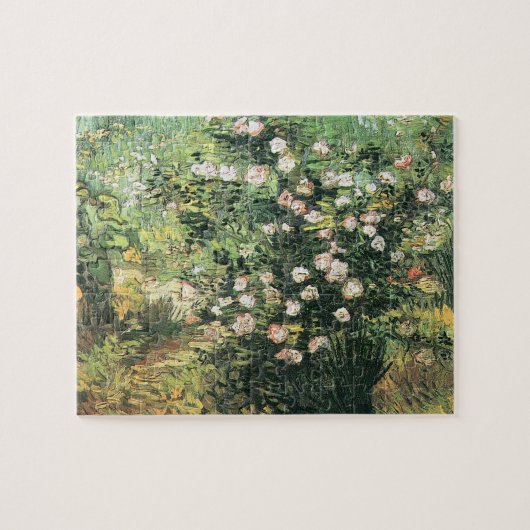 Rozenstruik in bloei door Vincent van Gogh Legpuzzel (Horizontaal)