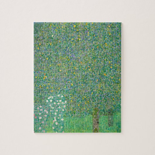 Rozenstruiken onder de bomen door Gustav Klimt Legpuzzel (Verticaal)