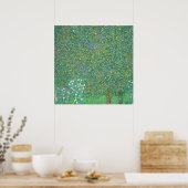 Rozenstruiken onder de bomen door Gustav Klimt Poster (Keuken)