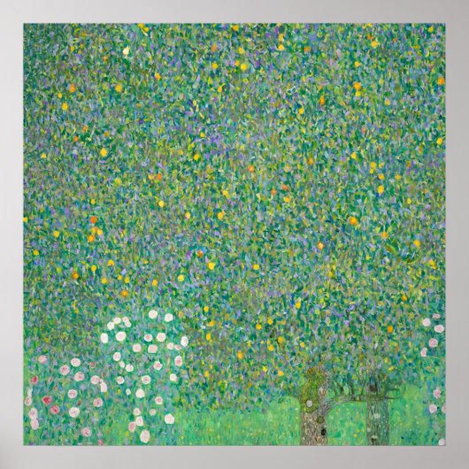 Rozenstruiken onder de bomen door Gustav Klimt Poster (Voorkant)