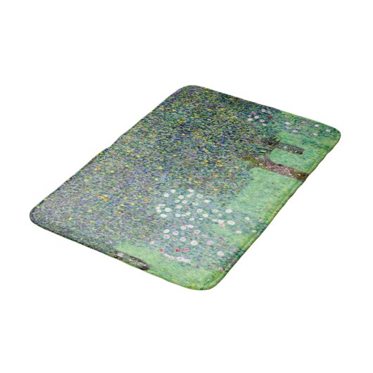 Rozenstruiken onder de bomen, Gustav Klimt Badmat (Gekanteld)