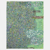 Rozenstruiken onder de bomen, Gustav Klimt Fleece Deken (Voorkant)