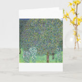 Rozenstruiken onder de bomen, Gustav Klimt Kaart (Gele Bloem)