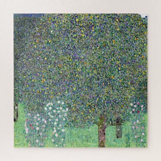 Rozenstruiken onder de bomen, Gustav Klimt Legpuzzel (Verticaal)