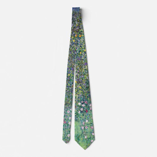 Rozenstruiken onder de bomen, Gustav Klimt Stropdas (Achterkant)