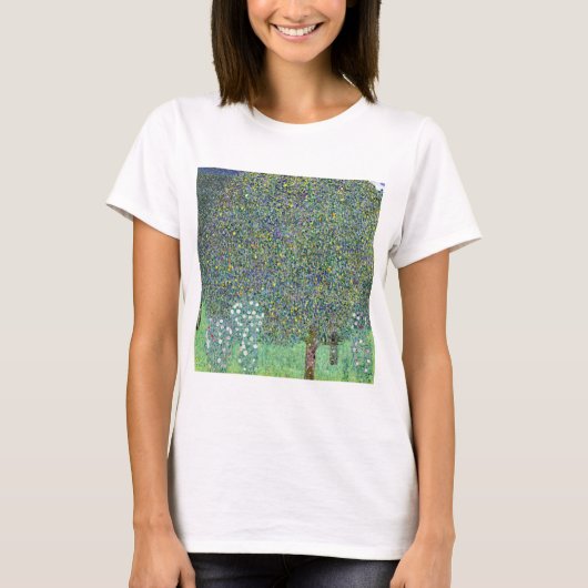 Rozenstruiken onder de bomen, Gustav Klimt T-shirt (Voorkant)