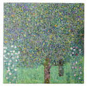 Rozenstruiken onder de bomen, Gustav Klimt Tegeltje (Voorkant)