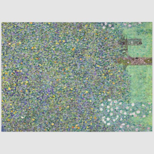 Rozenstruiken onder de bomen, Gustav Klimt Tissuepapier (Voorkant)