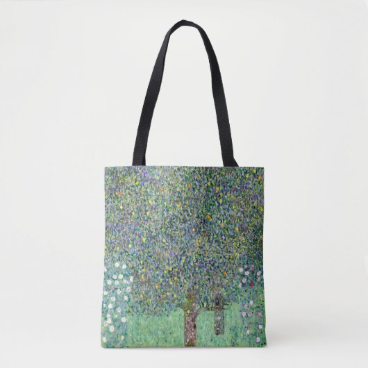 Rozenstruiken onder de bomen, Gustav Klimt Tote Bag (Voorkant)