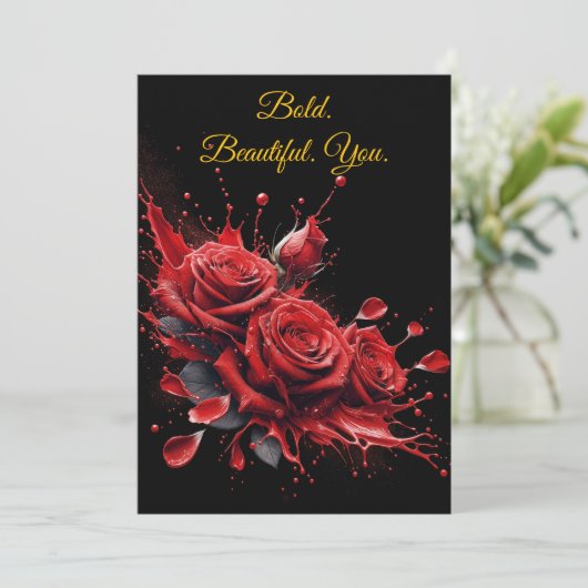 Rozentuil in Bloei - Elegante Verjaardag Kaart (Staand voorkant)