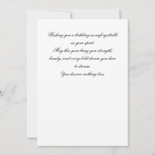 Rozentuil in Bloei - Elegante Verjaardag Kaart (Achterkant)