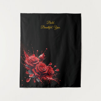 Rozentuil in Bloei - Elegante Verjaardag Wandkleed