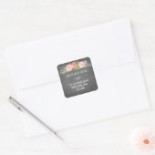 Rozentuin Bloem Adressticker Vierkante Sticker (Envelop)