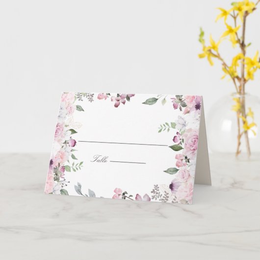 rozentuin Bloemen Huwelijksplaatskaart Kaart (Gele Bloem)