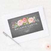Rozentuin Bloemenkrijtbord Zakelijk Rechthoekige Sticker (Envelop)