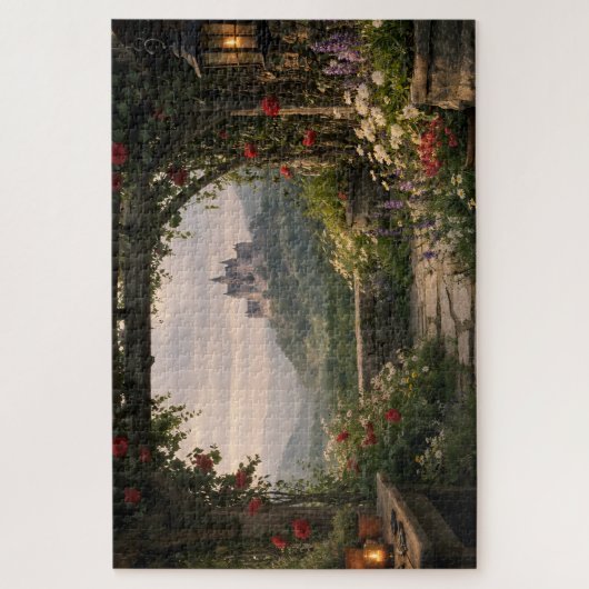 Rozentuin Boog Kasteel Legpuzzel (Verticaal)