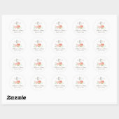 Rozentuin Drielittermonogramlabel Ronde Sticker (Vel)