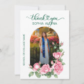 Rozentuin Foto Afstudeer Dankkaart Kaart (Voorkant)