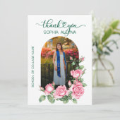 Rozentuin Foto Afstudeer Dankkaart Kaart (Staand voorkant)