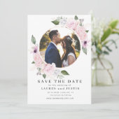 Rozentuin Krans ⎢ Foto Save The Date Kaart (Staand voorkant)
