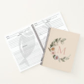 Rozentuin Krans Monogram Eerste Recept Notitieboek (Binnen)