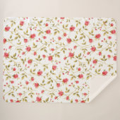 Rozentuin  sherpa deken (Voorkant (horizontaal))