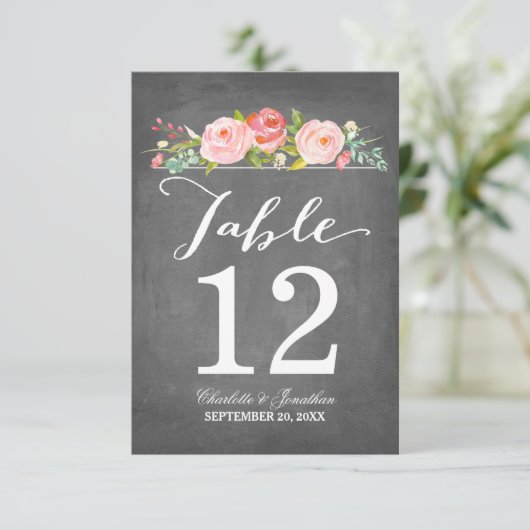 Rozentuin | Tafelnummerkaart Kaart (Staand voorkant)
