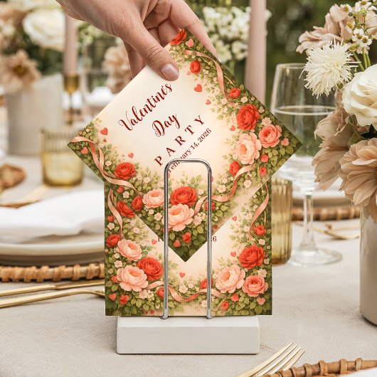 Rozentuin Valentijnsfeest Servet