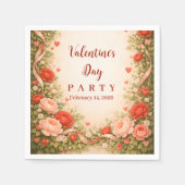 Rozentuin Valentijnsfeest Servet (Voorkant)