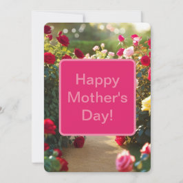 Rozentuinpad Rood Roze Groen 2025 Feestdagenkaart