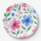 Rozenwater Bloem Delight Papieren Bordje (Voorkant)