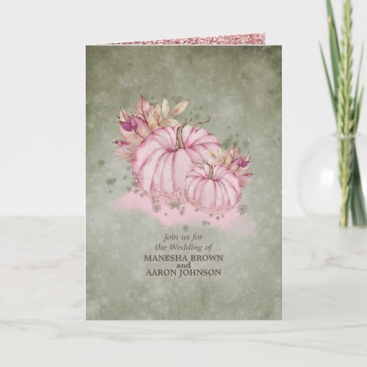 RozePompoen Oogst - Trouw Uitnodiging (Voorkant)