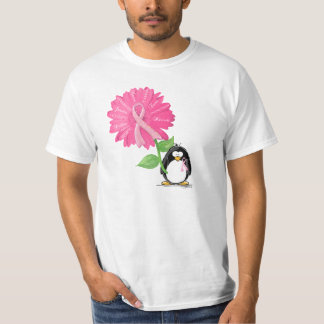 rozeRibbon met pinguïn en madeliefje2 T-shirt