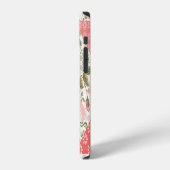 Rozes Vlinders Naadloos Patchwork iPhone Hoesje (Linkerkant)
