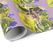 Rozet Succulenten bezoekers Cadeaupapier (Rol Hoek)